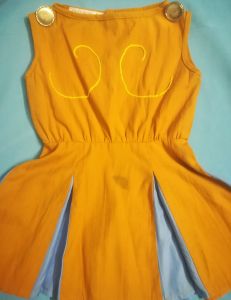 Kids Costumes to Hire - Mustard & blue dress